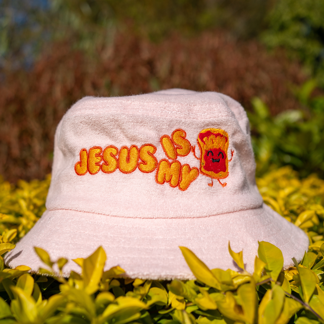 Jesus Is My Jam Unstructured terry cloth bucket hat