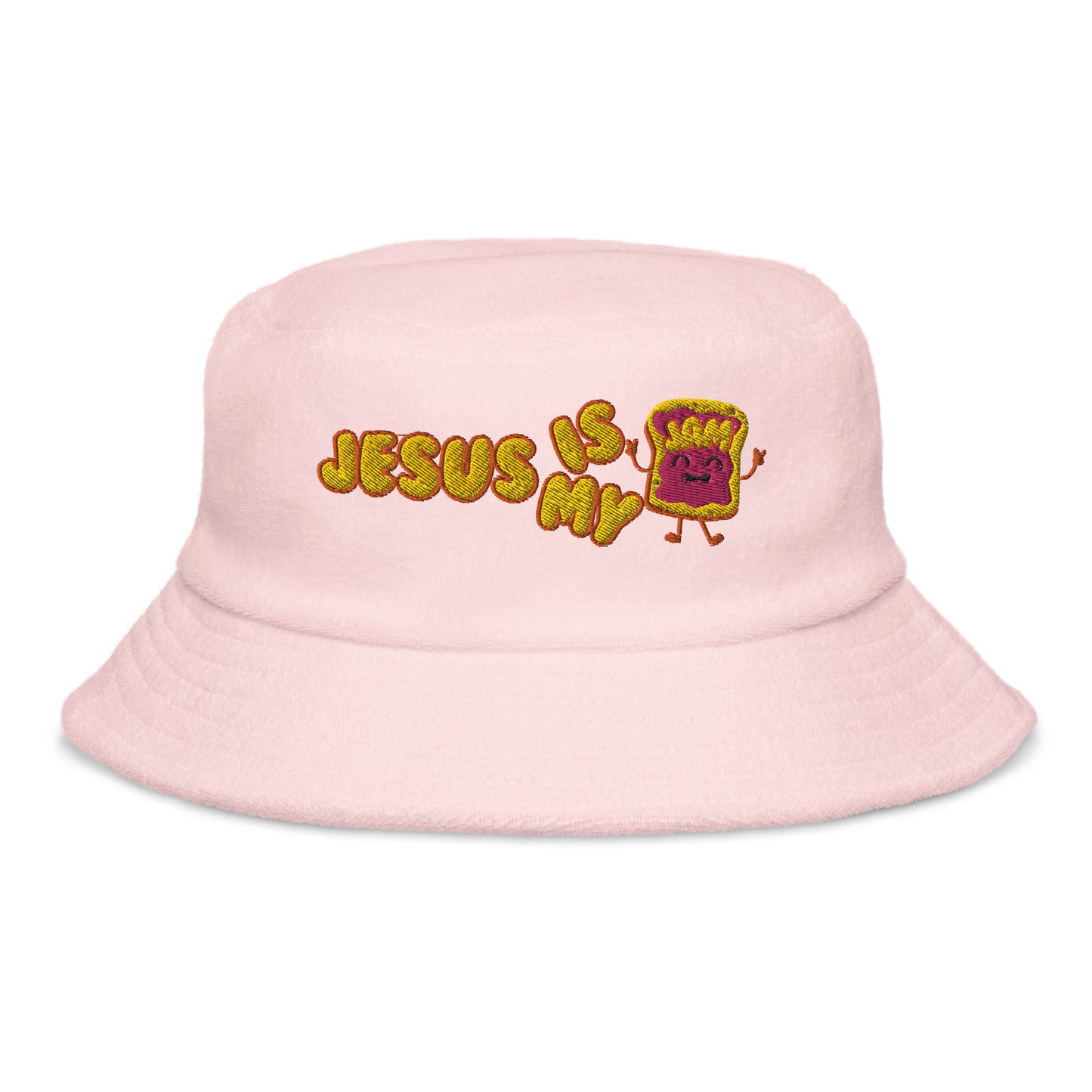 Jesus Is My Jam Unstructured terry cloth bucket hat